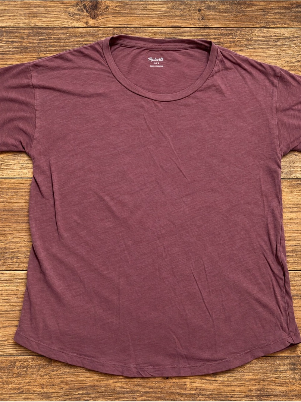 Madewell Women's Crewneck T‑Shirt in Plum small